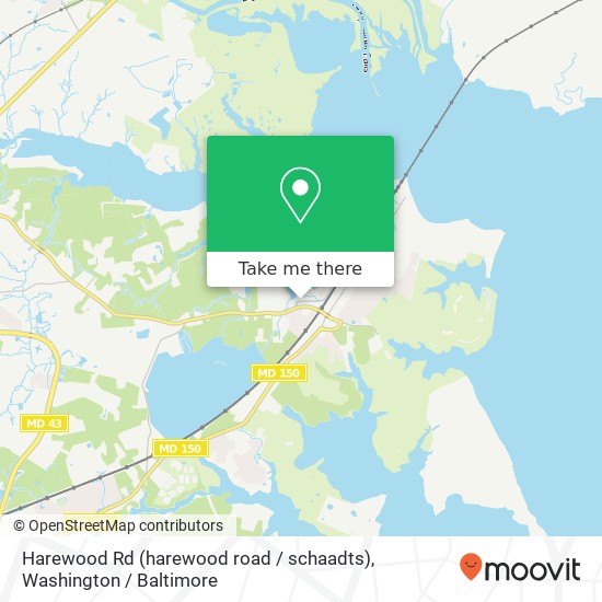 Mapa de Harewood Rd (harewood road / schaadts), Middle River, MD 21220