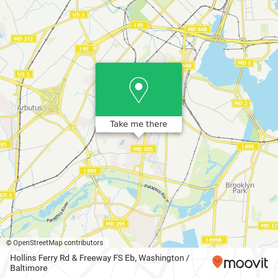 Hollins Ferry Rd & Freeway FS Eb map