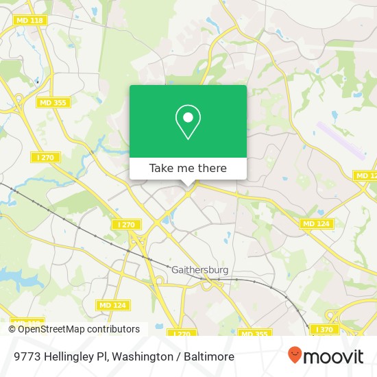Mapa de 9773 Hellingley Pl, Montgomery Village, <B>MD< / B> 20886