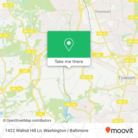 1422 Walnut Hill Ln, Towson, MD 21204 map