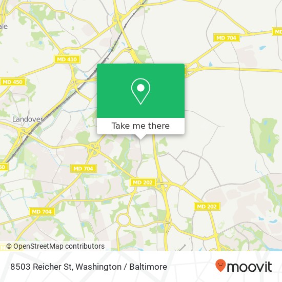 Mapa de 8503 Reicher St, Hyattsville (LANDOVER), MD 20785