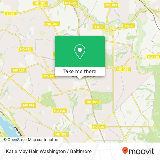 Katie May Hair, 4908 Hampden Ln map
