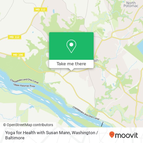 Mapa de Yoga for Health with Susan Mann, 12645 Travilah Rd