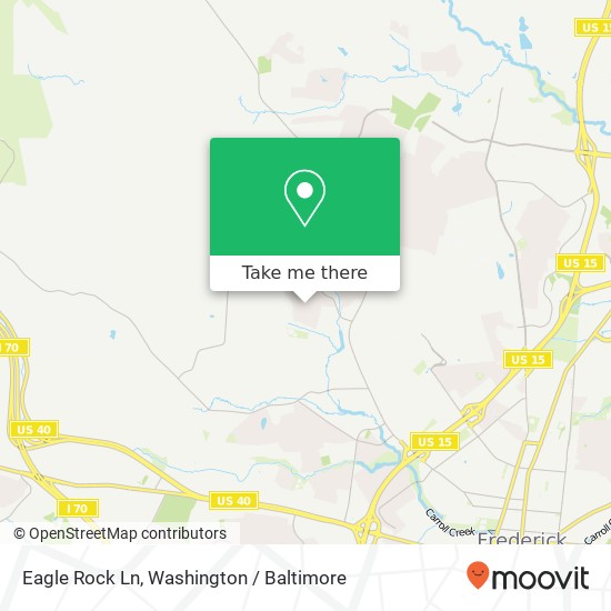 Eagle Rock Ln, Frederick, MD 21702 map