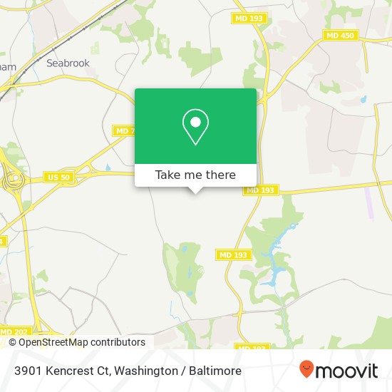 Mapa de 3901 Kencrest Ct, Bowie, MD 20721