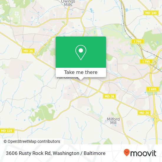 3606 Rusty Rock Rd, Randallstown, MD 21133 map