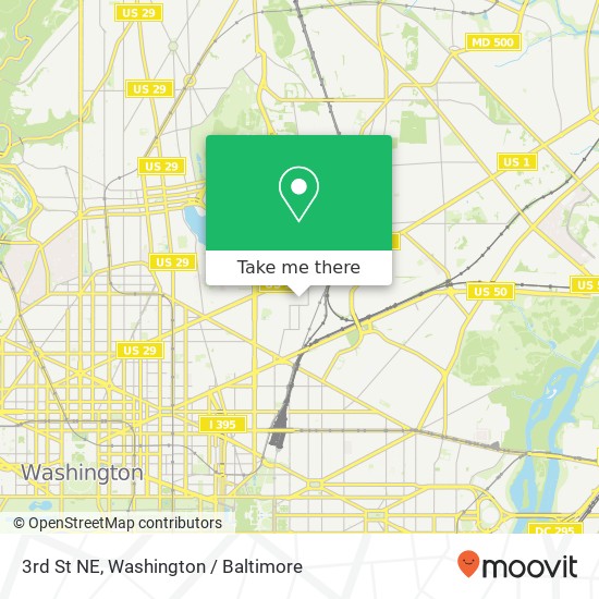 Mapa de 3rd St NE, Washington, DC 20002