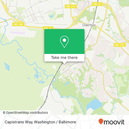 Mapa de Capistrano Way, Odenton, MD 21113