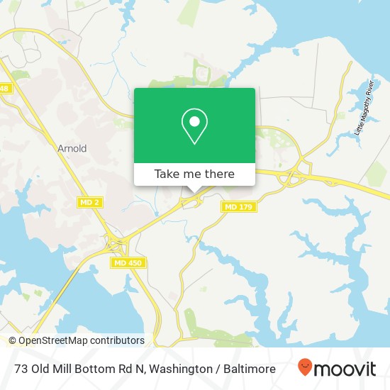 Mapa de 73 Old Mill Bottom Rd N, Annapolis, MD 21409