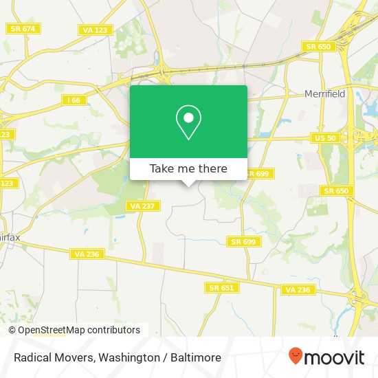 Radical Movers, Santayana Dr map