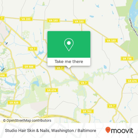 Mapa de Studio Hair Skin & Nails, 10123 Colvin Run Rd