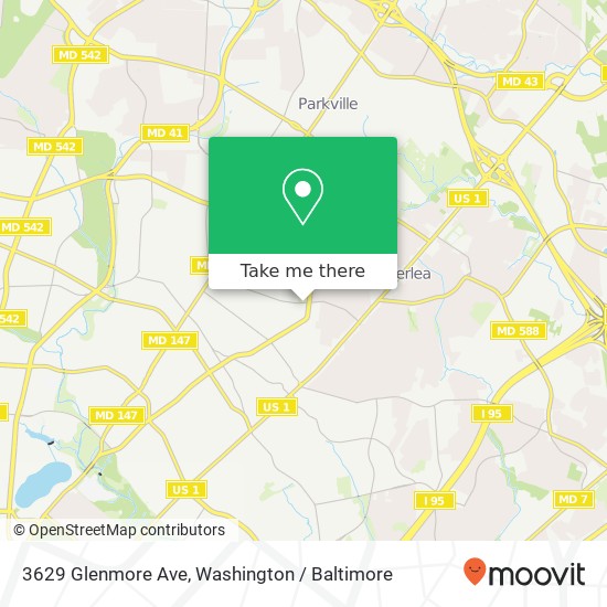 3629 Glenmore Ave, Baltimore, MD 21206 map