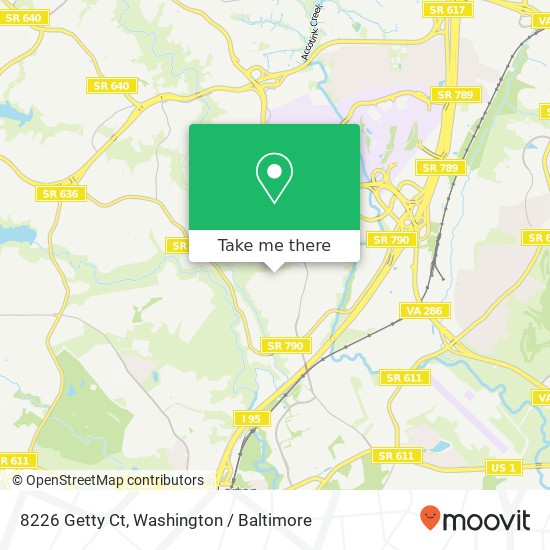 Mapa de 8226 Getty Ct, Springfield, VA 22153