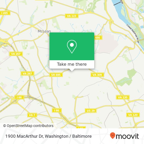 1900 MacArthur Dr, McLean, VA 22101 map