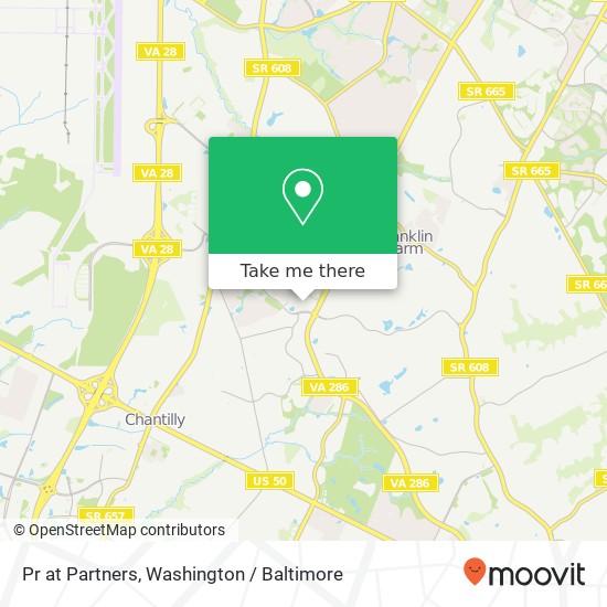 Mapa de Pr at Partners, 13340 Franklin Farm Rd