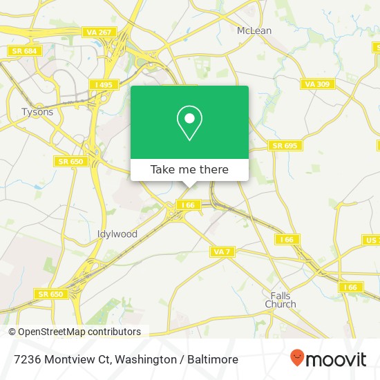 7236 Montview Ct, Falls Church, VA 22043 map