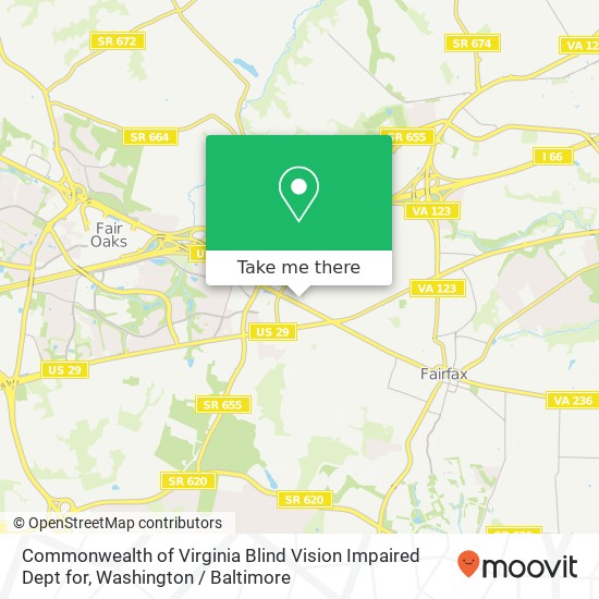 Commonwealth of Virginia Blind Vision Impaired Dept for map