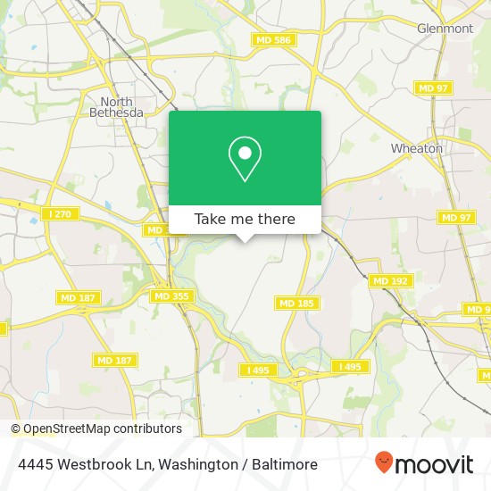 4445 Westbrook Ln, Kensington, MD 20895 map