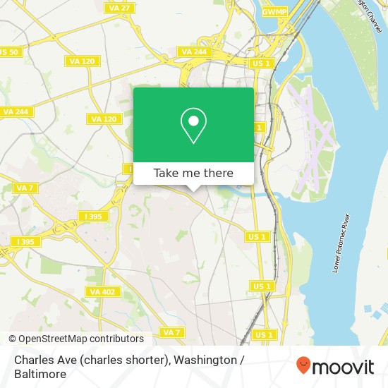 Mapa de Charles Ave (charles shorter), Alexandria, VA 22305