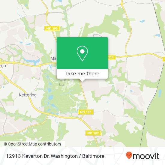 Mapa de 12913 Keverton Dr, Upper Marlboro, MD 20774