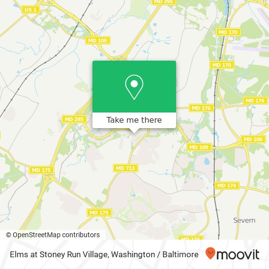 Mapa de Elms at Stoney Run Village, 7581 Stoney Run Dr