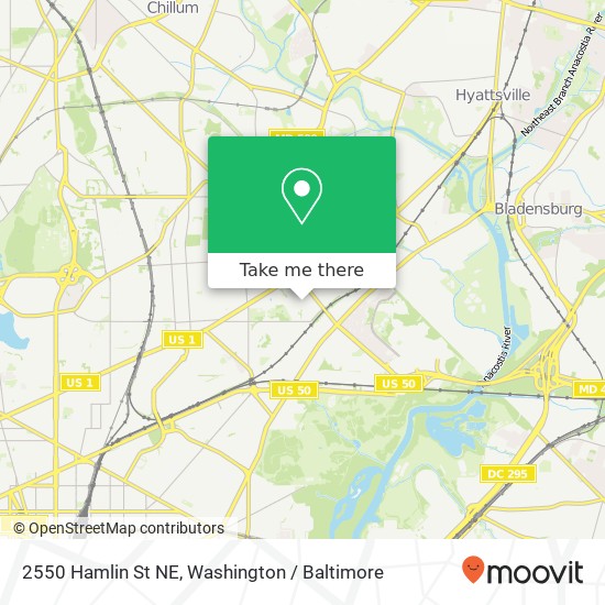2550 Hamlin St NE, Washington, DC 20018 map