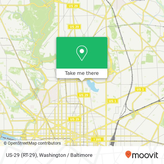 US-29 (RT-29), Washington, DC 20001 map