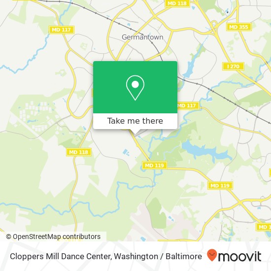 Cloppers Mill Dance Center, 18018 Mateny Rd map