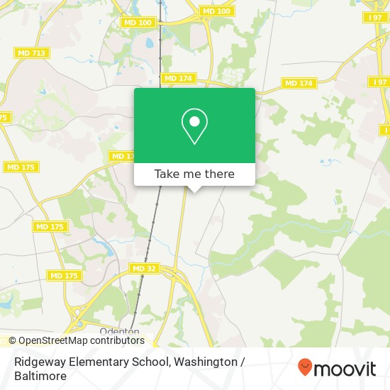 Mapa de Ridgeway Elementary School, 1440 Evergreen Rd