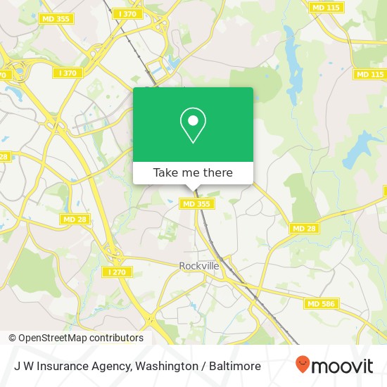 Mapa de J W Insurance Agency, 932 Hungerford Dr