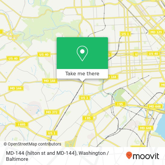 Mapa de MD-144 (hilton st and MD-144), Baltimore, <B>MD< / B> 21229