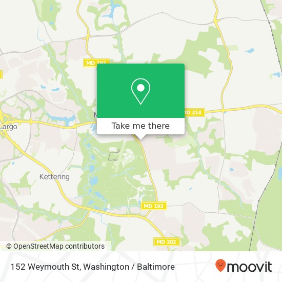 Mapa de 152 Weymouth St, Upper Marlboro, MD 20774