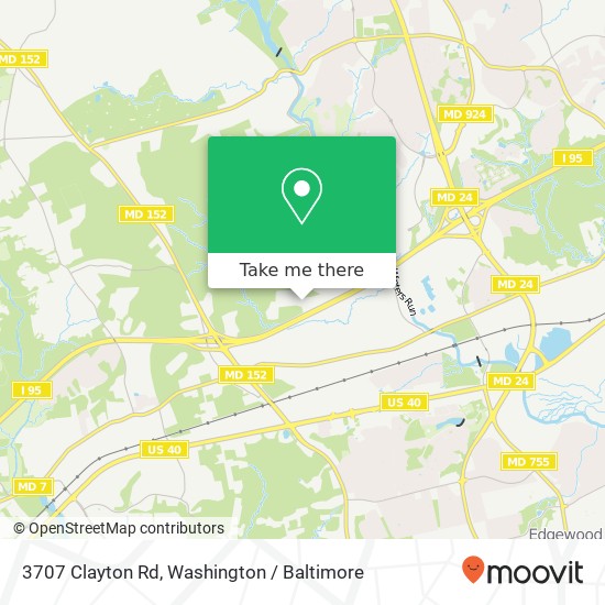 Mapa de 3707 Clayton Rd, Joppa, MD 21085