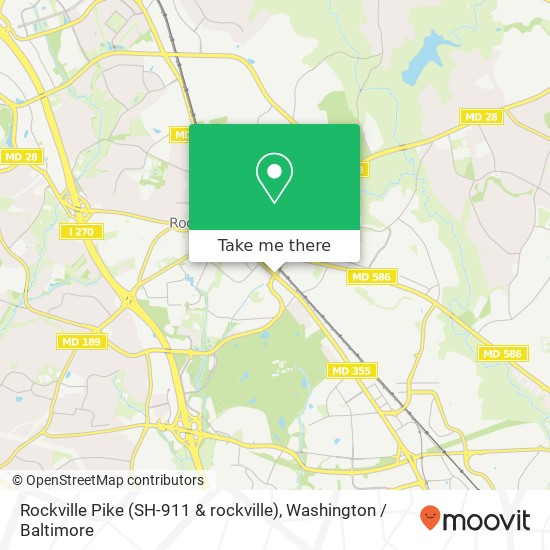 Rockville Pike (SH-911 & rockville), Rockville, <B>MD< / B> 20852 map