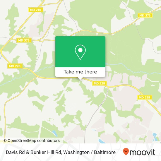 Davis Rd & Bunker Hill Rd map