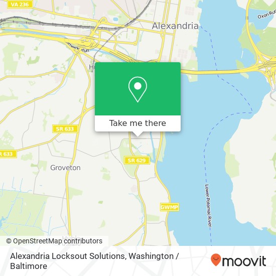 Alexandria Locksout Solutions, 1602 Belle View Blvd map