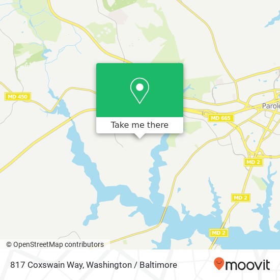 Mapa de 817 Coxswain Way, Annapolis, MD 21401