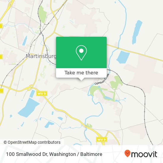 Mapa de 100 Smallwood Dr, Martinsburg, WV 25405