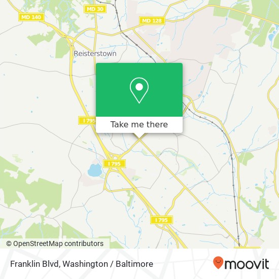 Mapa de Franklin Blvd, Reisterstown, MD 21136