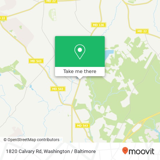 Mapa de 1820 Calvary Rd, Bel Air, MD 21015