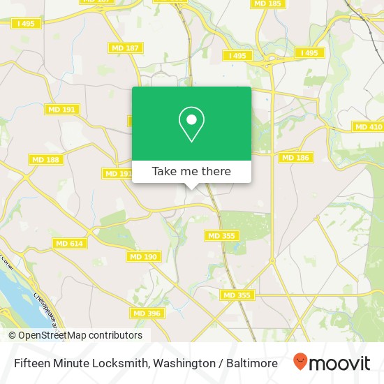 Fifteen Minute Locksmith, 4828 Bethesda Ave map