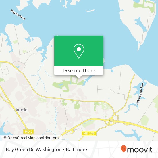 Mapa de Bay Green Dr, Arnold, MD 21012