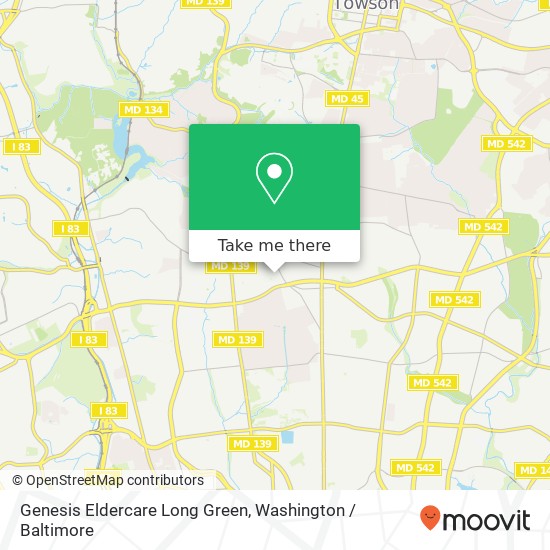 Mapa de Genesis Eldercare Long Green, 115 E Melrose Ave