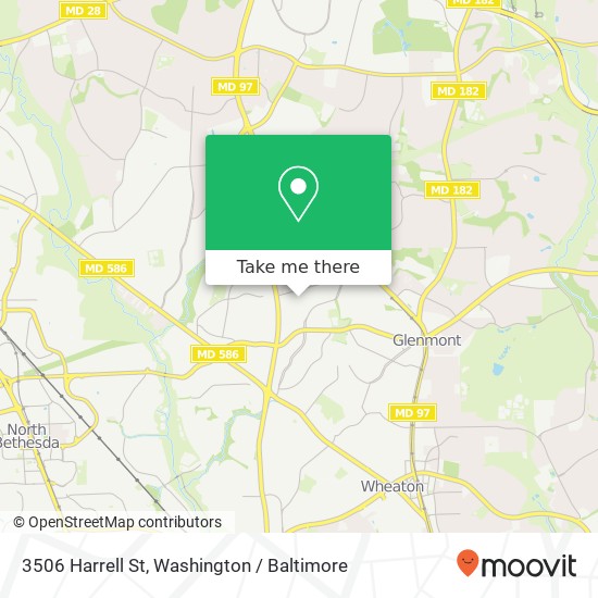 Mapa de 3506 Harrell St, Silver Spring, MD 20906