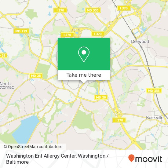 Washington Ent Allergy Center, 14955 Shady Grove Rd map