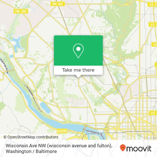 Wisconsin Ave NW (wisconsin avenue and fulton), Washington, DC 20007 map