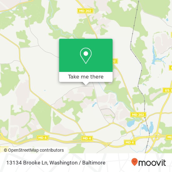 Mapa de 13134 Brooke Ln, Upper Marlboro, MD 20772