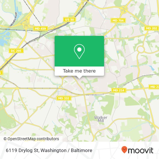 Mapa de 6119 Drylog St, Capitol Heights, MD 20743