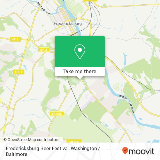Mapa de Fredericksburg Beer Festival
