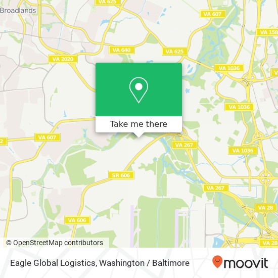 Mapa de Eagle Global Logistics, 22695 Commerce Center Ct